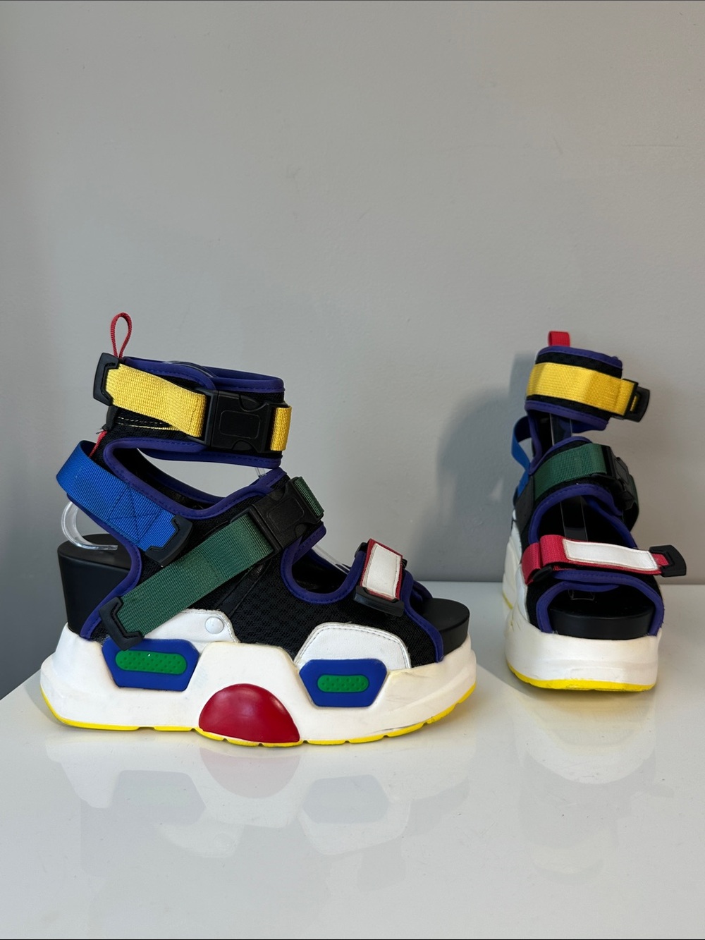 Anthony Wang Platform Sandals Mulberry 01 Size 9 Colorful Designer Avant Garde